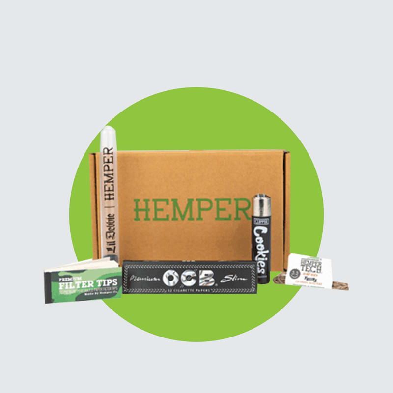 Hemper box with logo